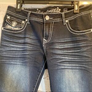 #P4:13 Womens Slim Skinny Jeans Blue Denim Sz 29